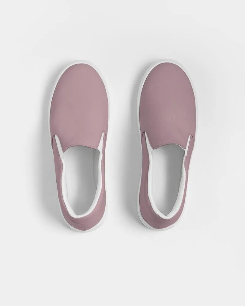 Shaded Pale Pastel Pink Brown Slip-On Canvas Sneakers | Men's | C0M30Y8K30
