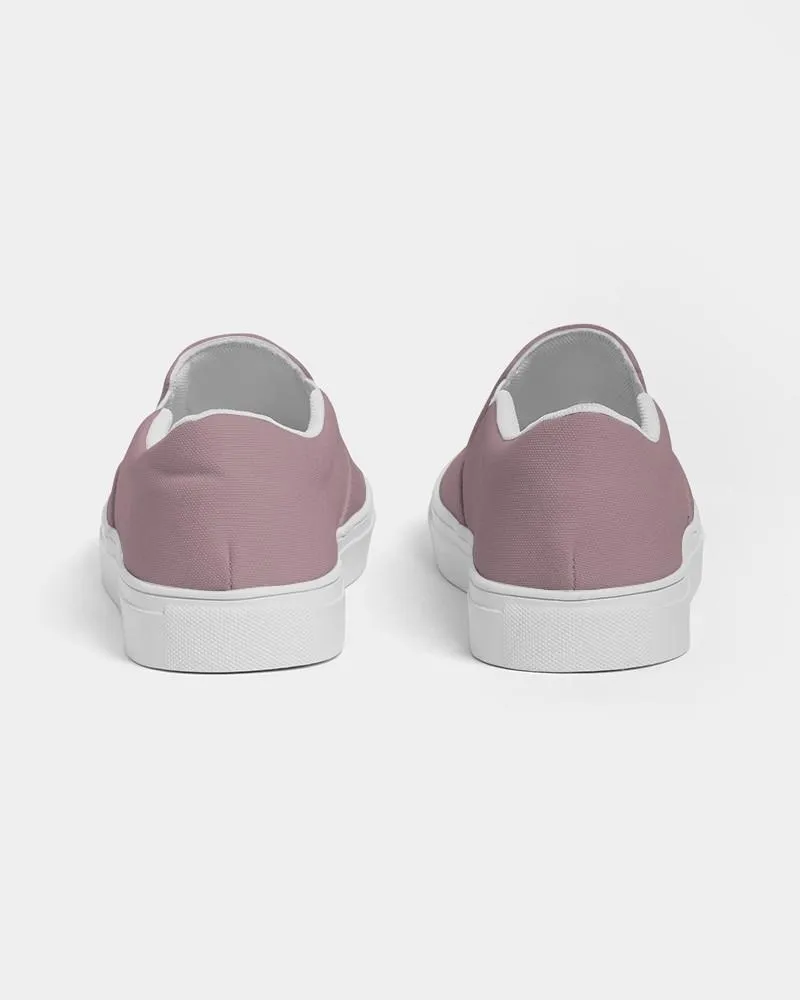 Shaded Pale Pastel Pink Brown Slip-On Canvas Sneakers | Men's | C0M30Y8K30