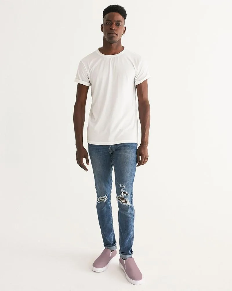 Shaded Pale Pastel Pink Brown Slip-On Canvas Sneakers | Men's | C0M30Y8K30
