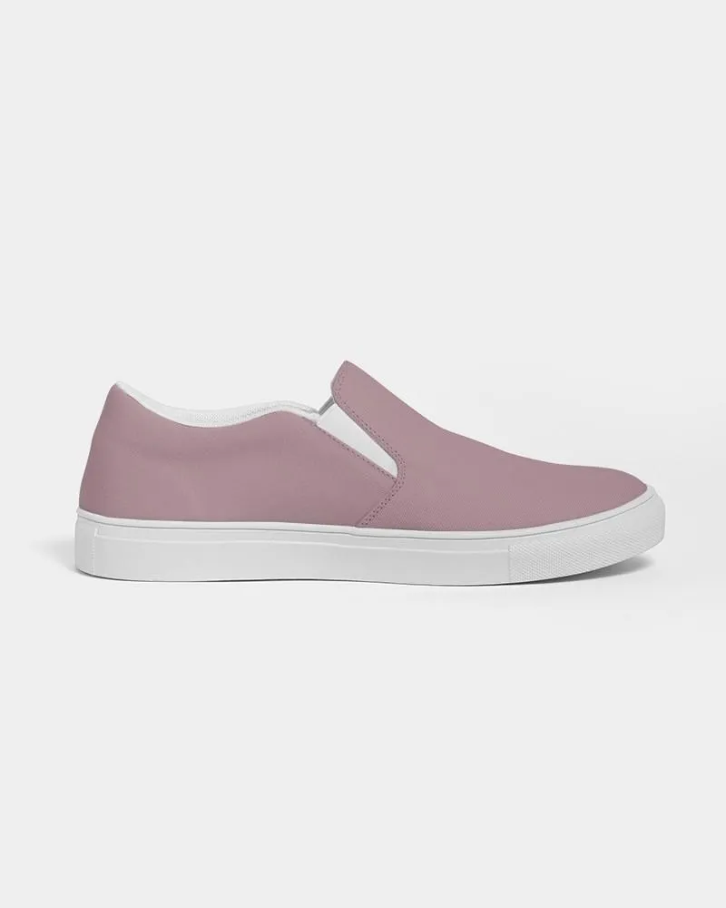 Shaded Pale Pastel Pink Brown Slip-On Canvas Sneakers | Men's | C0M30Y8K30