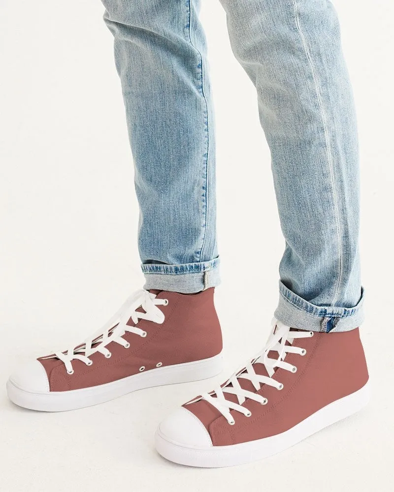 Shaded Pastel Red High-Top Canvas Sneakers | Men's | C0M60Y45K30