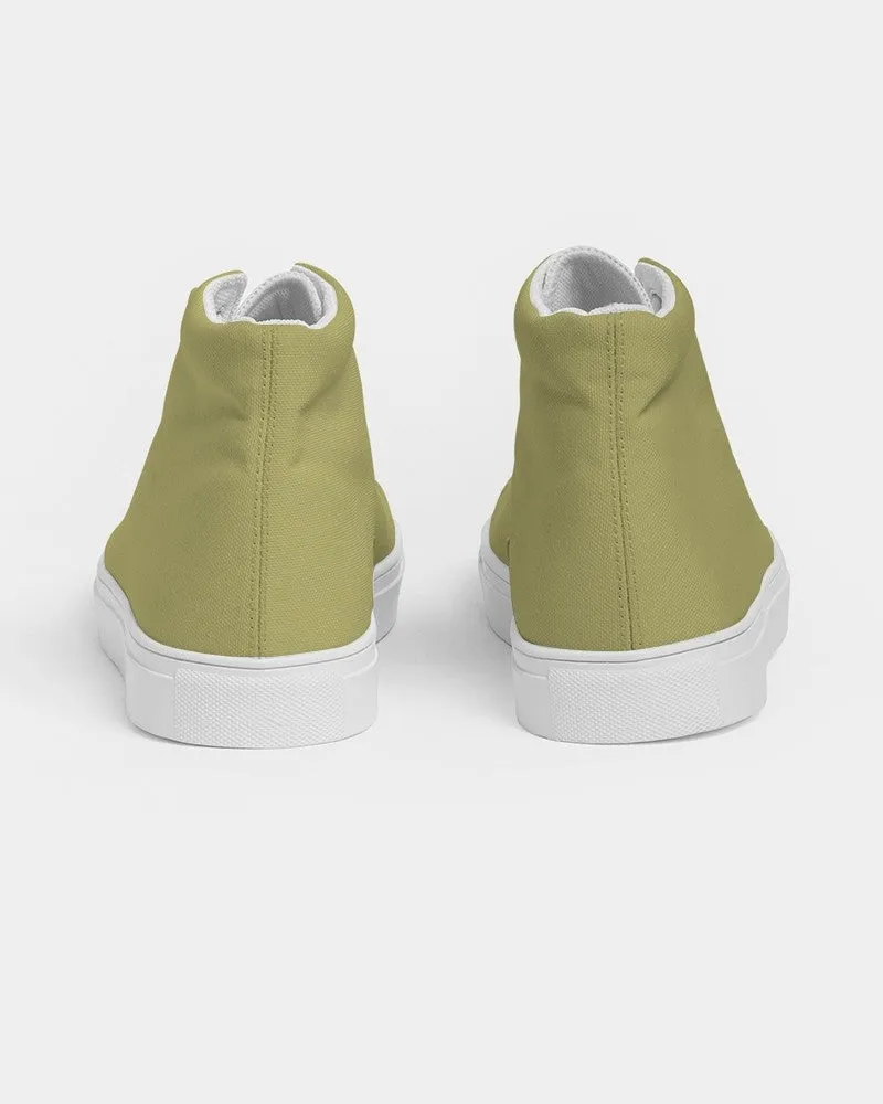 Shaded Pastel Yellow High-Top Canvas Sneakers | Men's | C0M0Y60K30
