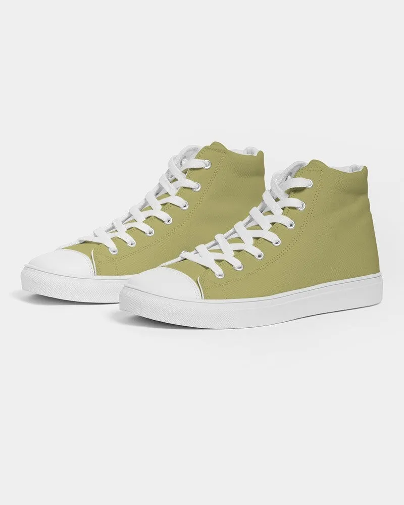 Shaded Pastel Yellow High-Top Canvas Sneakers | Men's | C0M0Y60K30