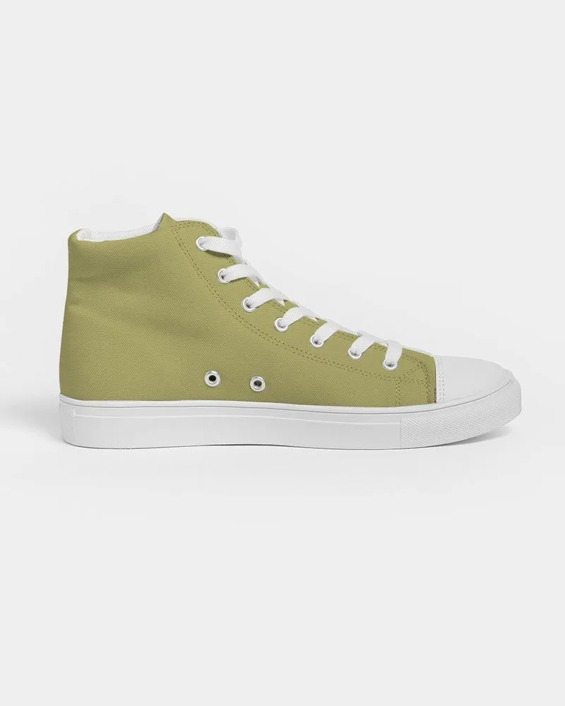 Shaded Pastel Yellow High-Top Canvas Sneakers | Men's | C0M0Y60K30