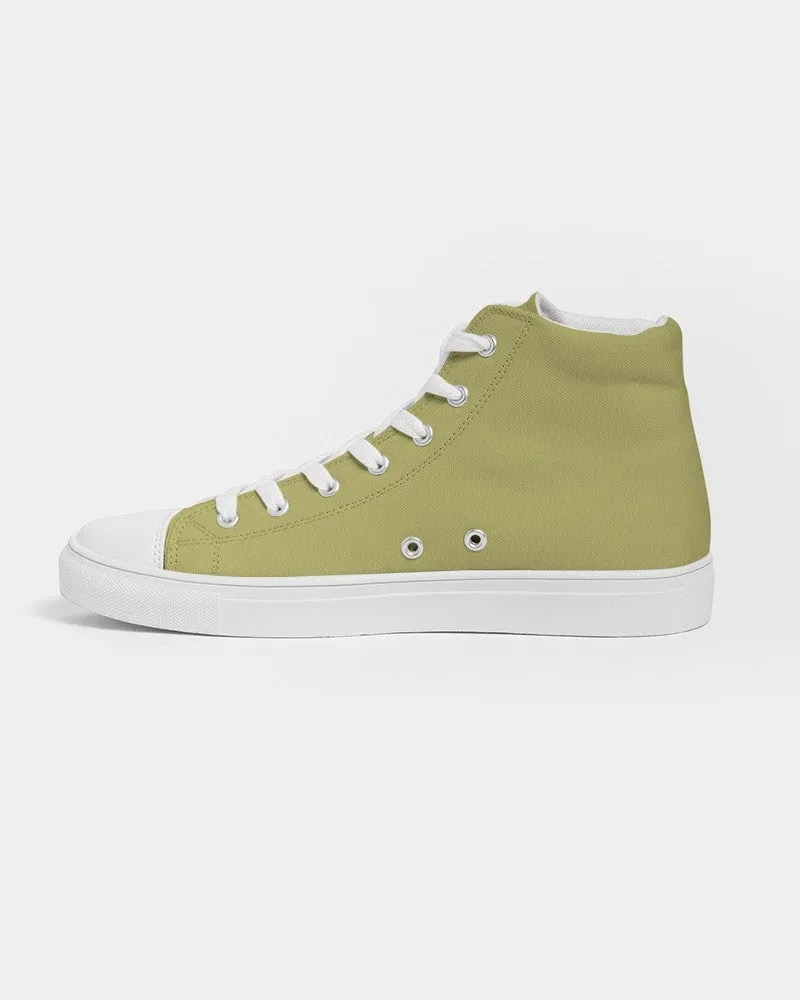 Shaded Pastel Yellow High-Top Canvas Sneakers | Men's | C0M0Y60K30