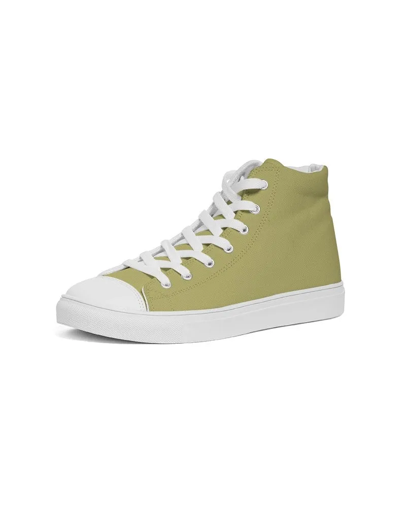 Shaded Pastel Yellow High-Top Canvas Sneakers | Men's | C0M0Y60K30