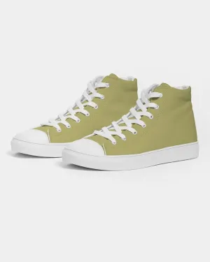 Shaded Pastel Yellow High-Top Canvas Sneakers | Men's | C0M0Y60K30