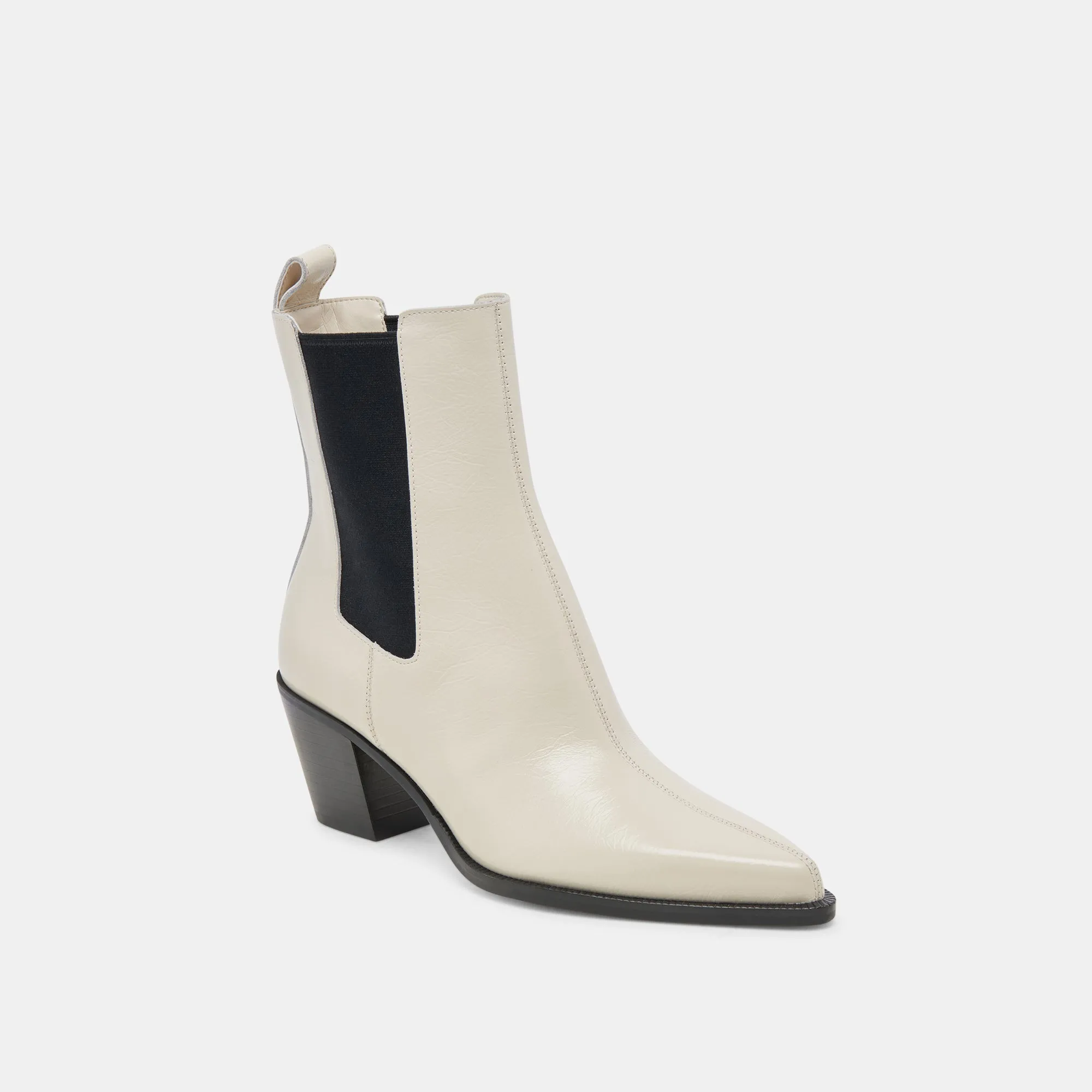 SHADIE H2O BOOTIES IVORY CRINKLE PATENT