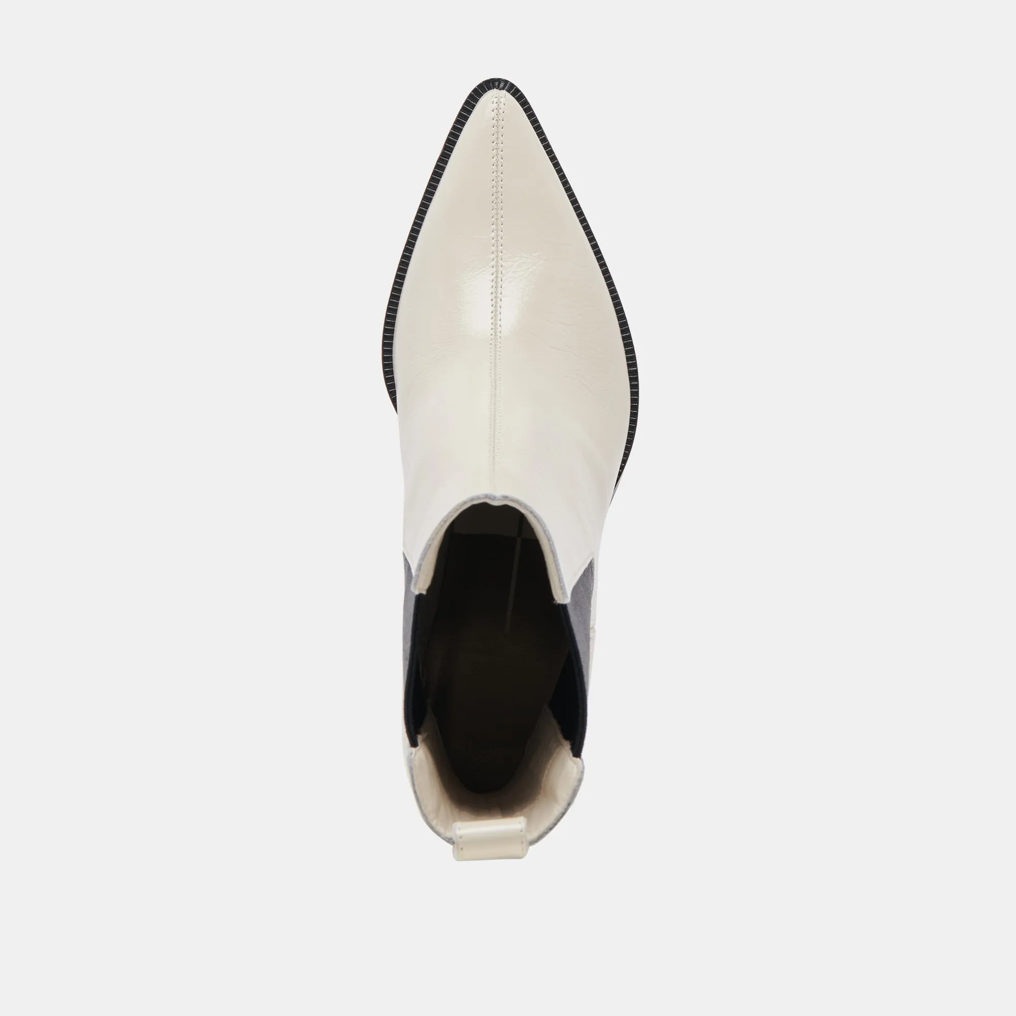 SHADIE H2O BOOTIES IVORY CRINKLE PATENT