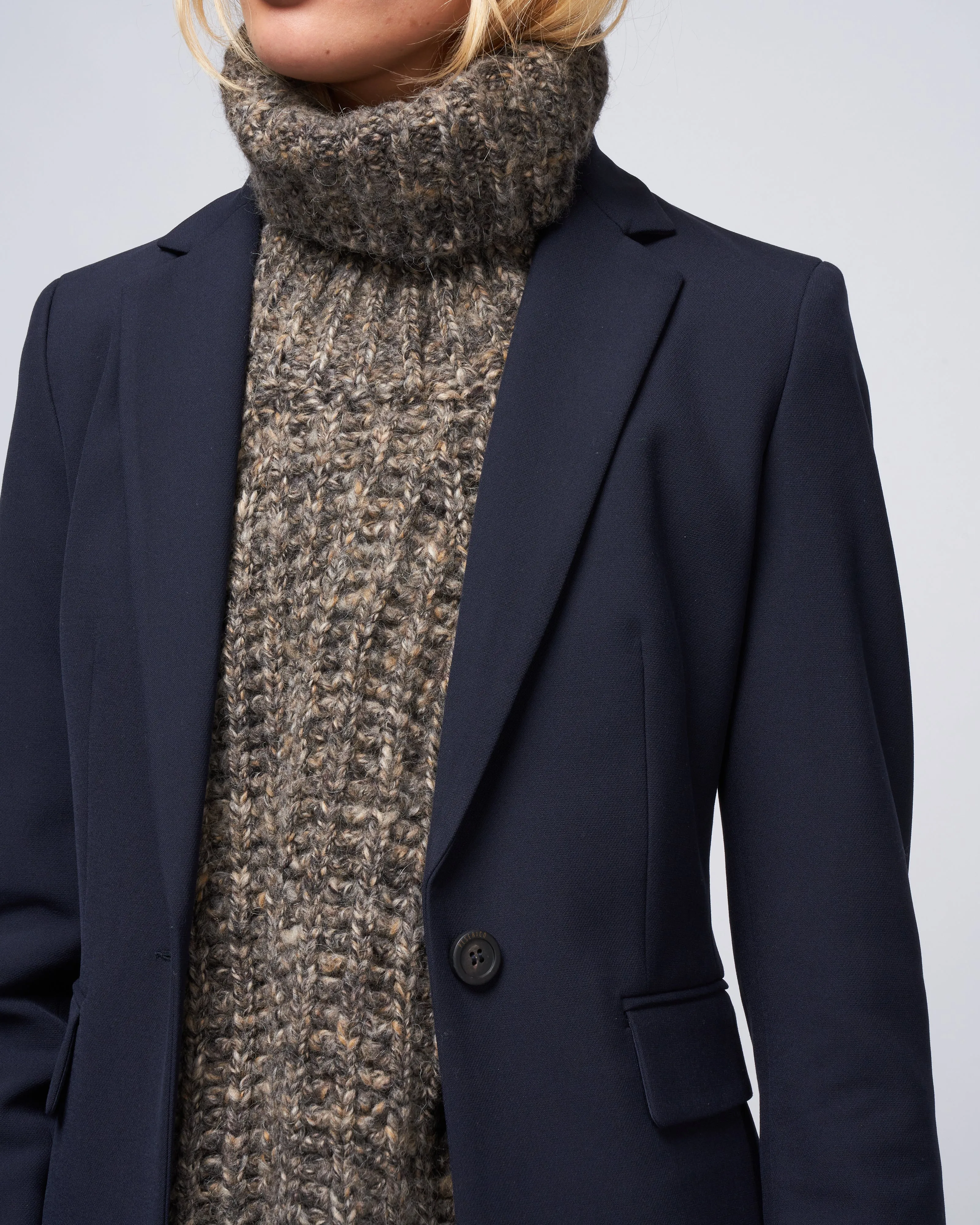 single breast blazer - navy blue