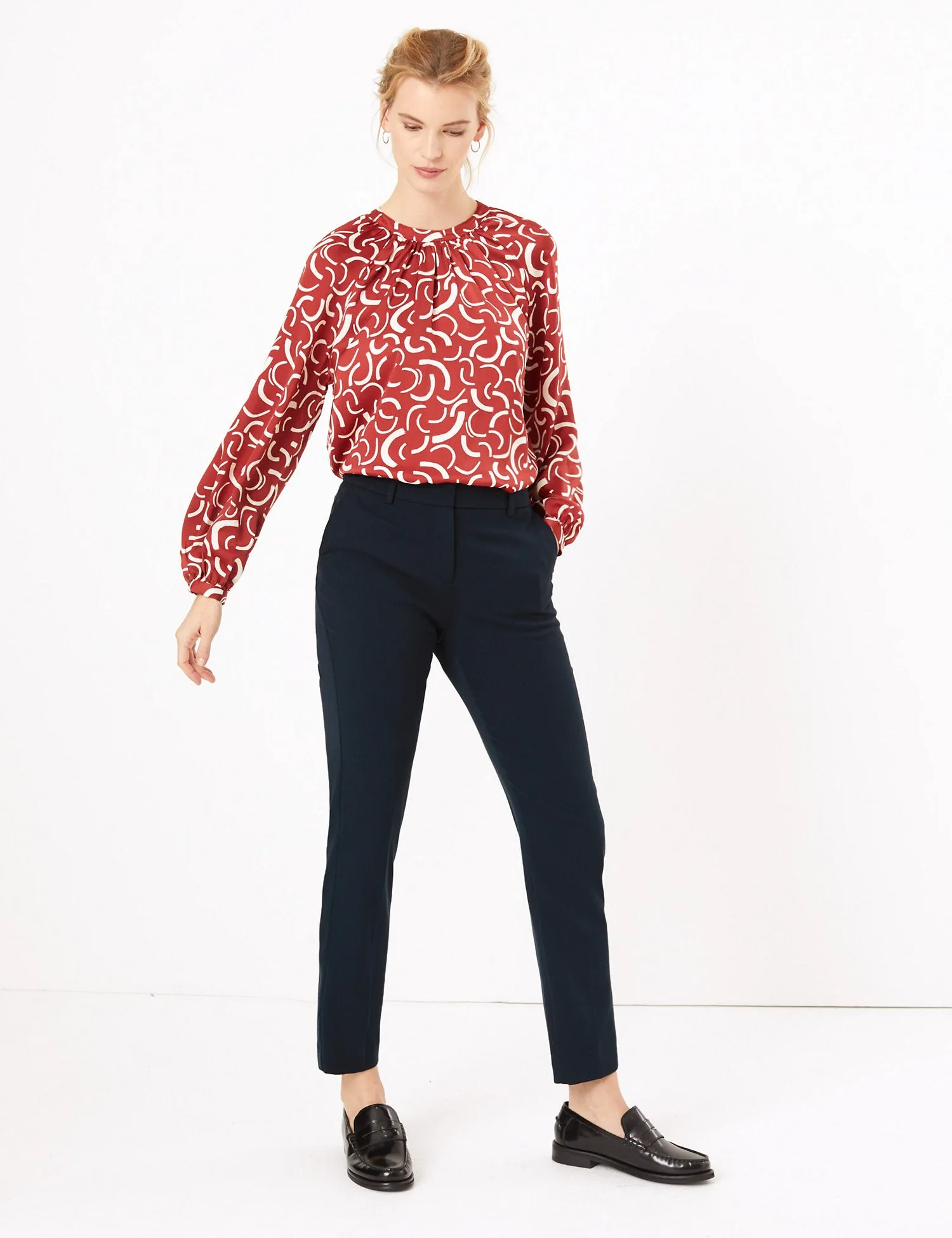 Slim Fit Ankle Grazer Trousers
