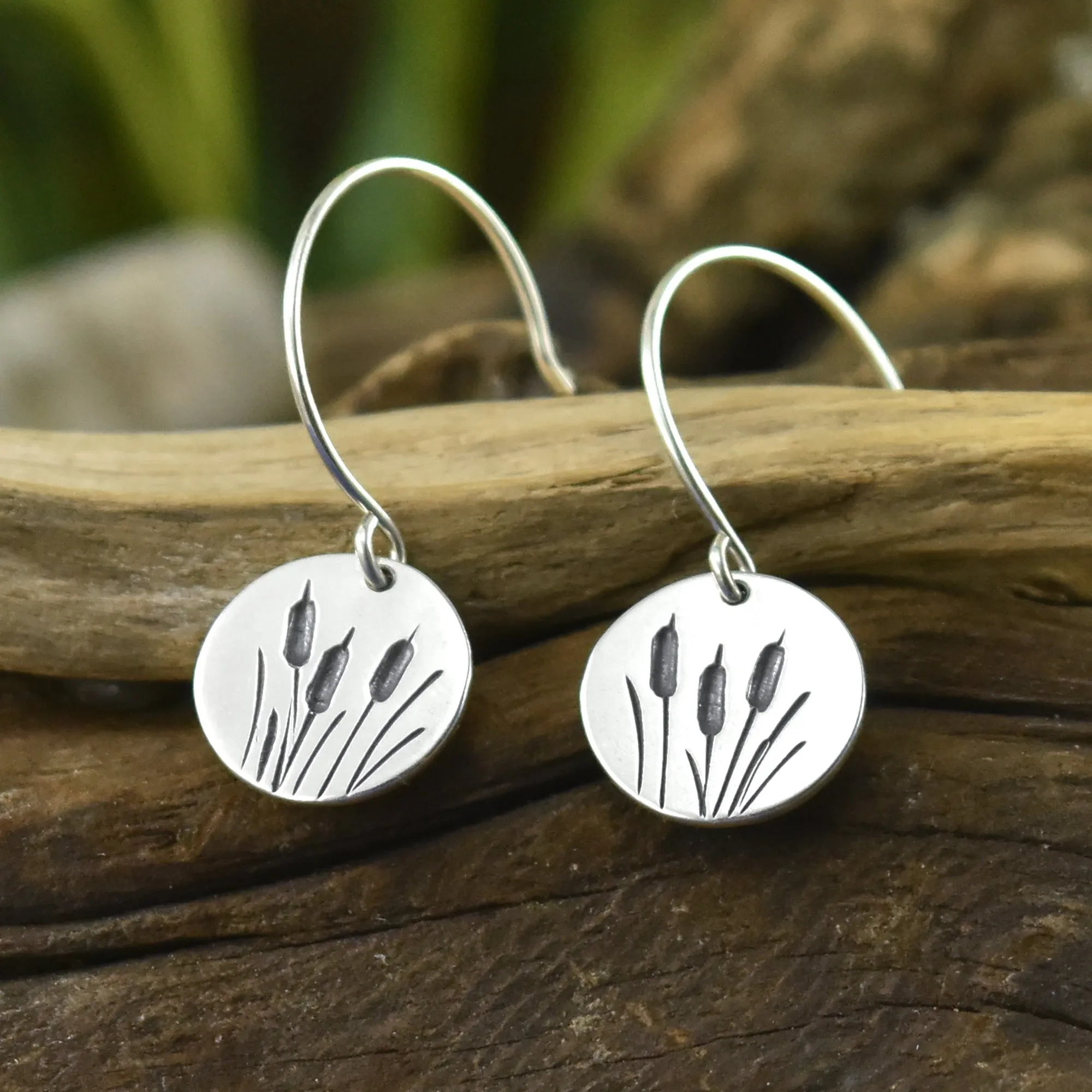 Small Cattail Earrings