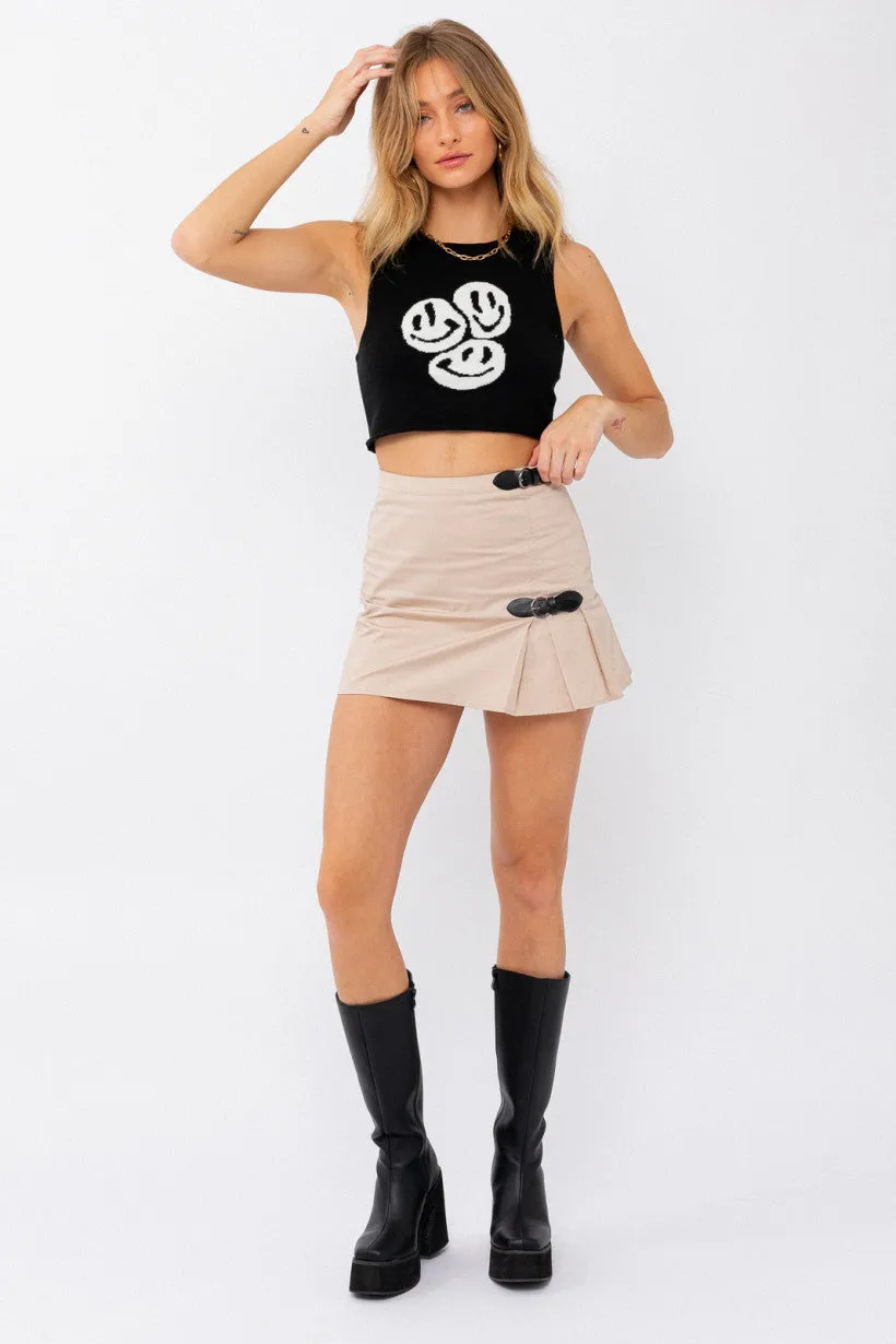 Smiley Knit Tank Top