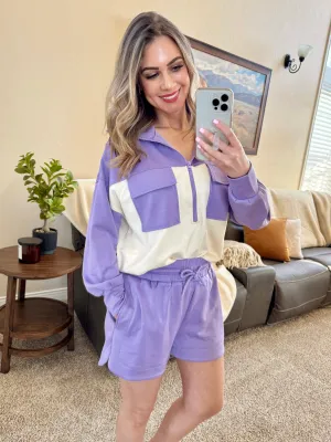 Soft Marshmallow Shorts in Lilac