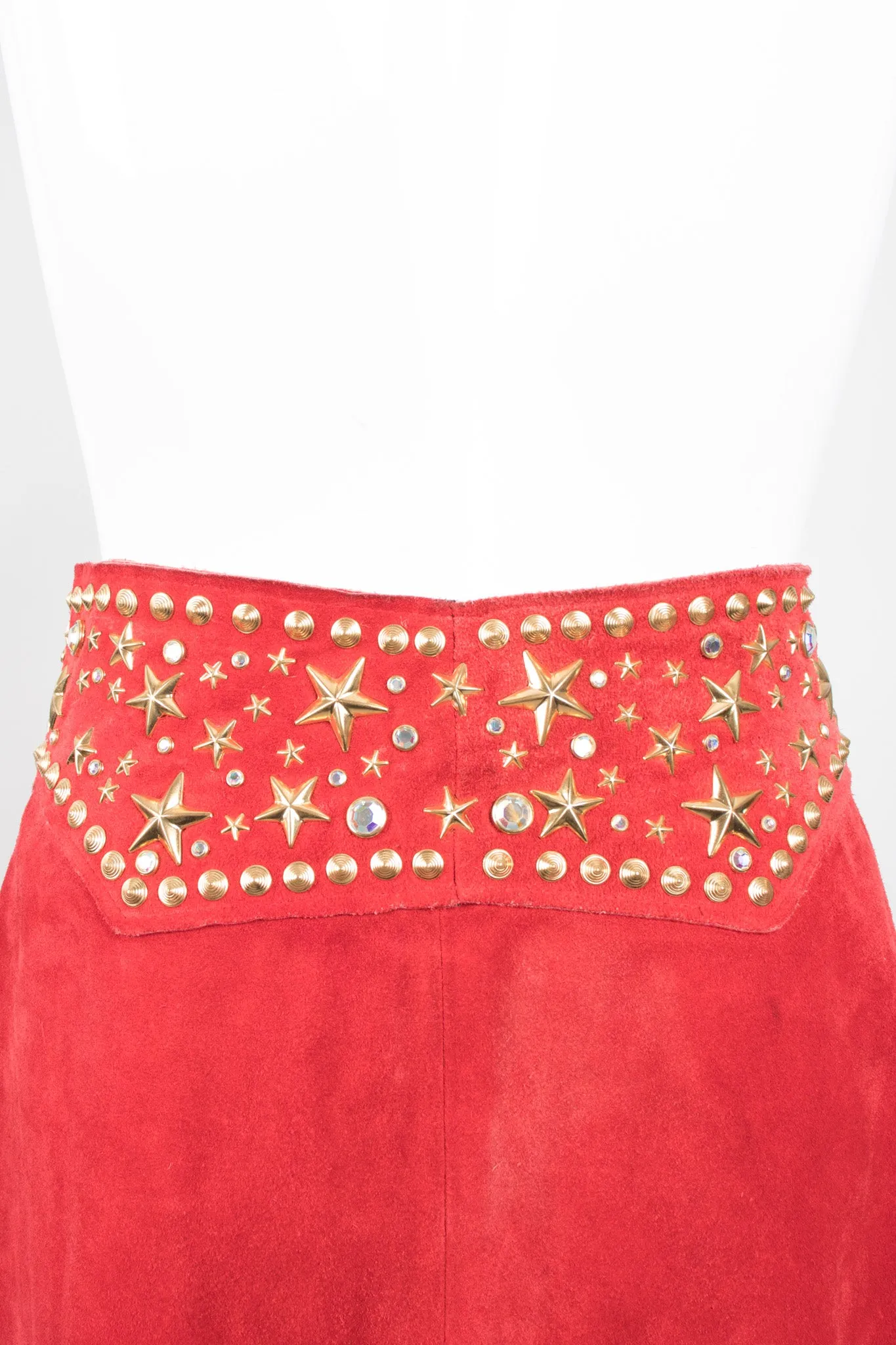Studded Suede Fringe Belt