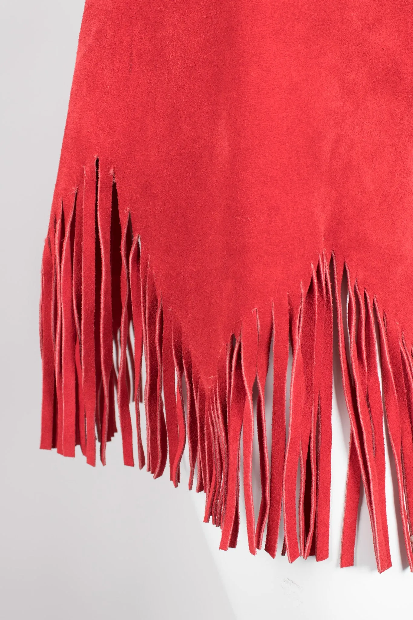 Studded Suede Fringe Belt