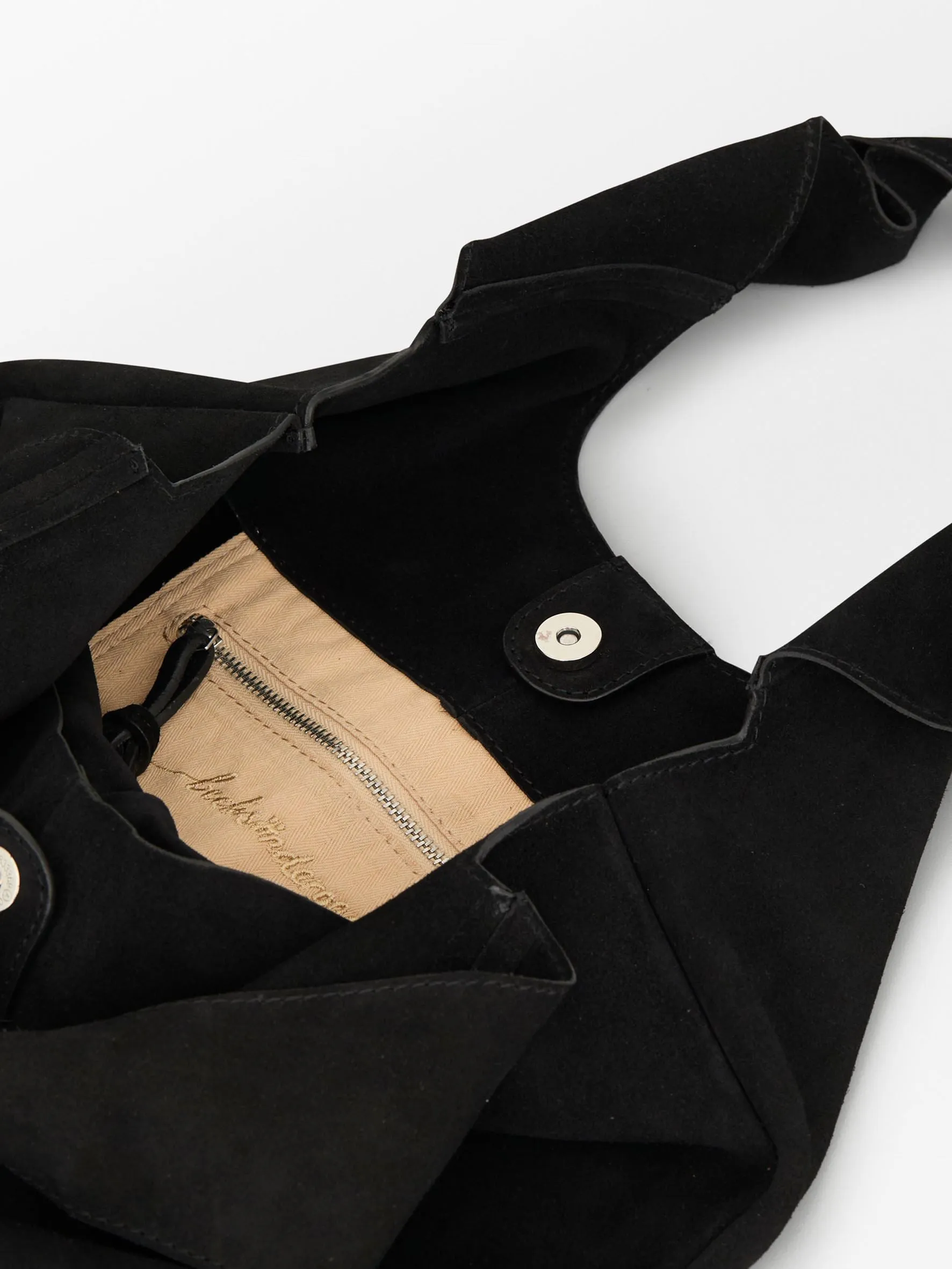 Suede Demi Bag - Black