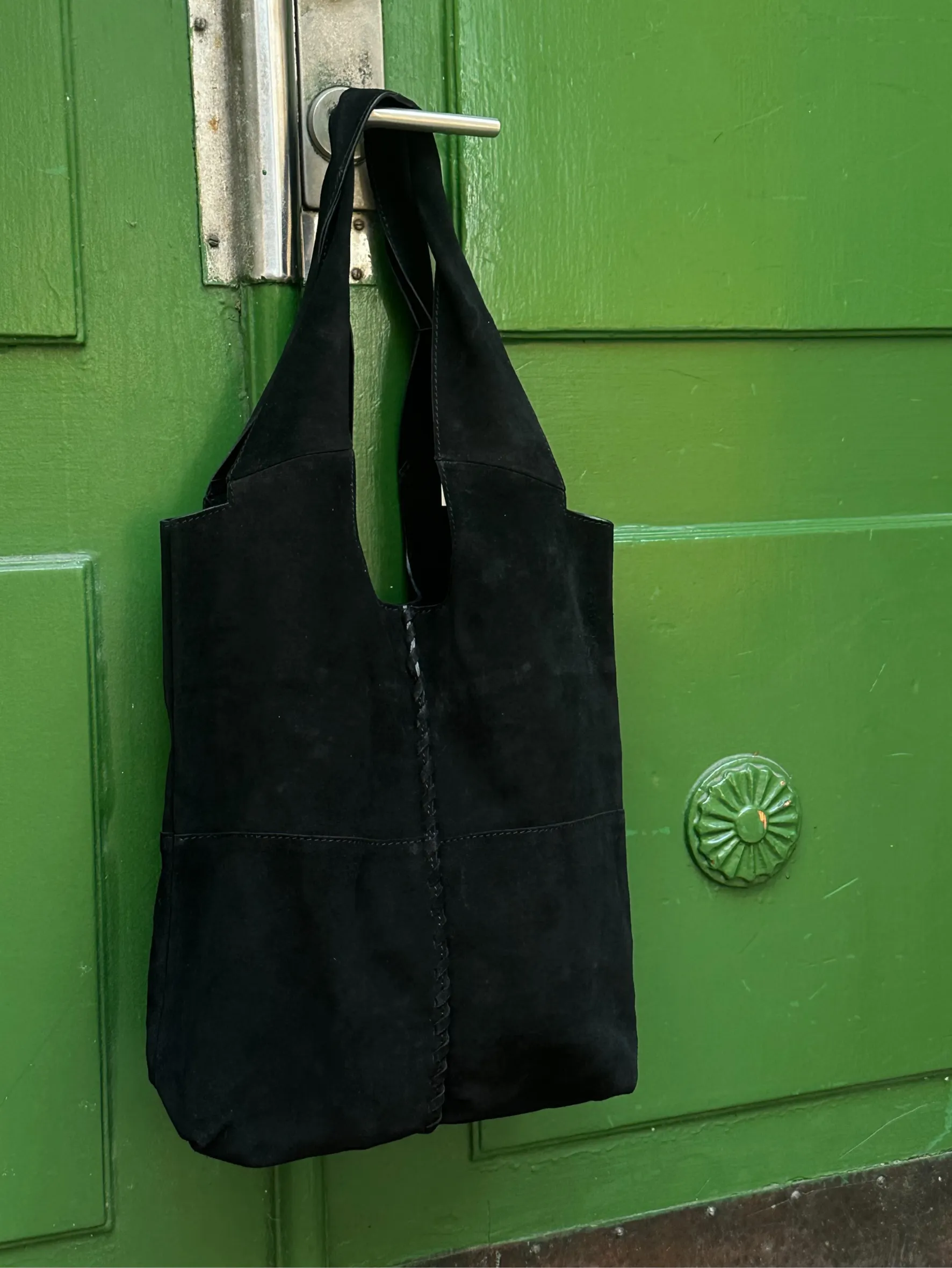 Suede Demi Bag - Black