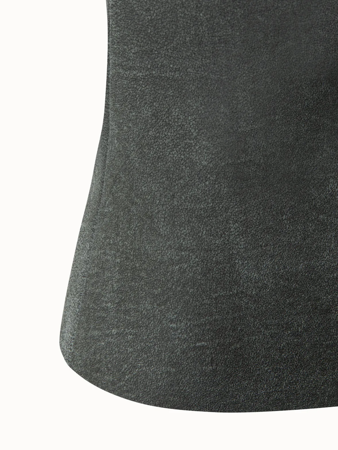 Suede Stretch Mock Neck Blouse