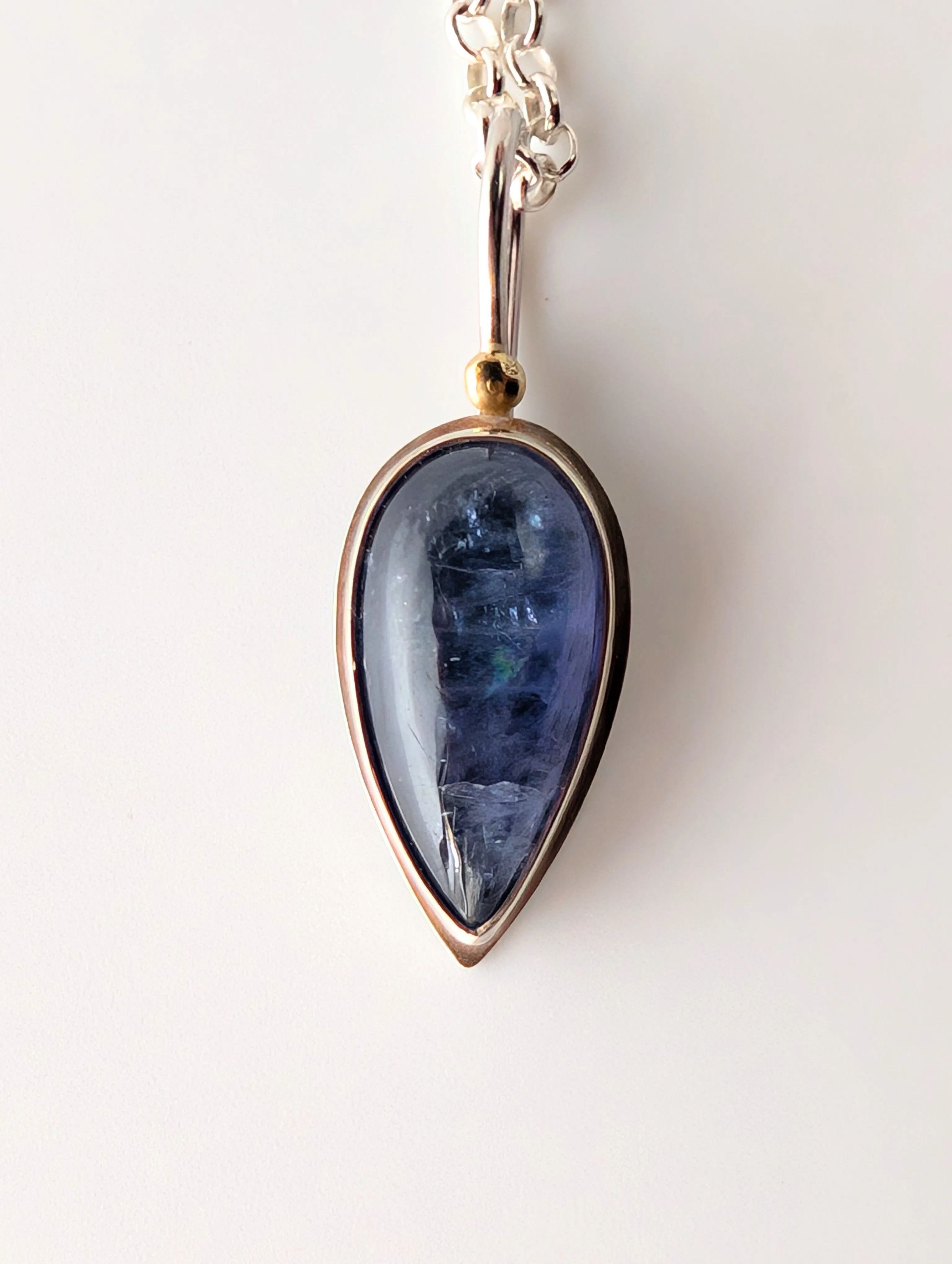 Tanzanite Talon Pendant-SS/14k