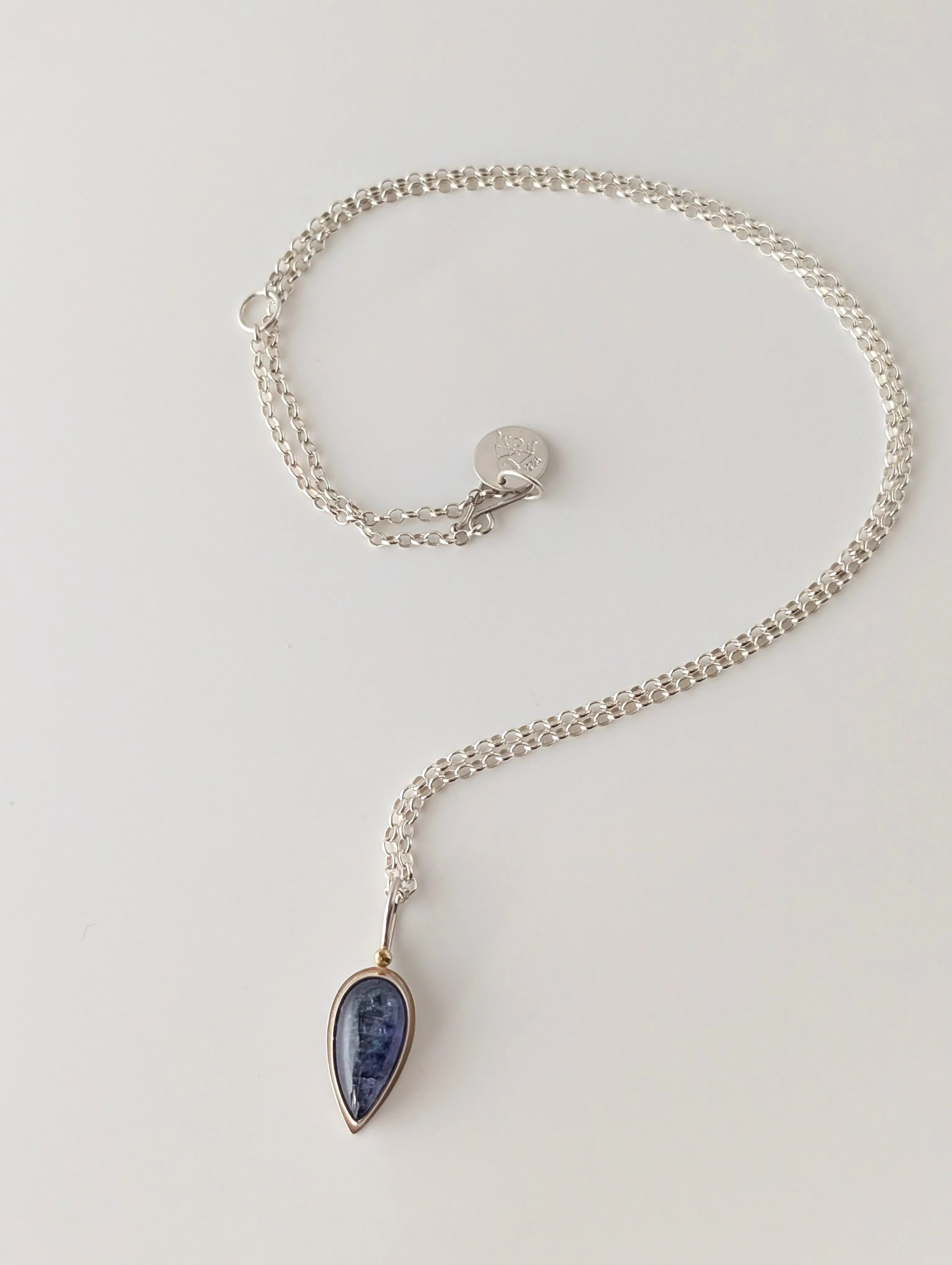 Tanzanite Talon Pendant-SS/14k