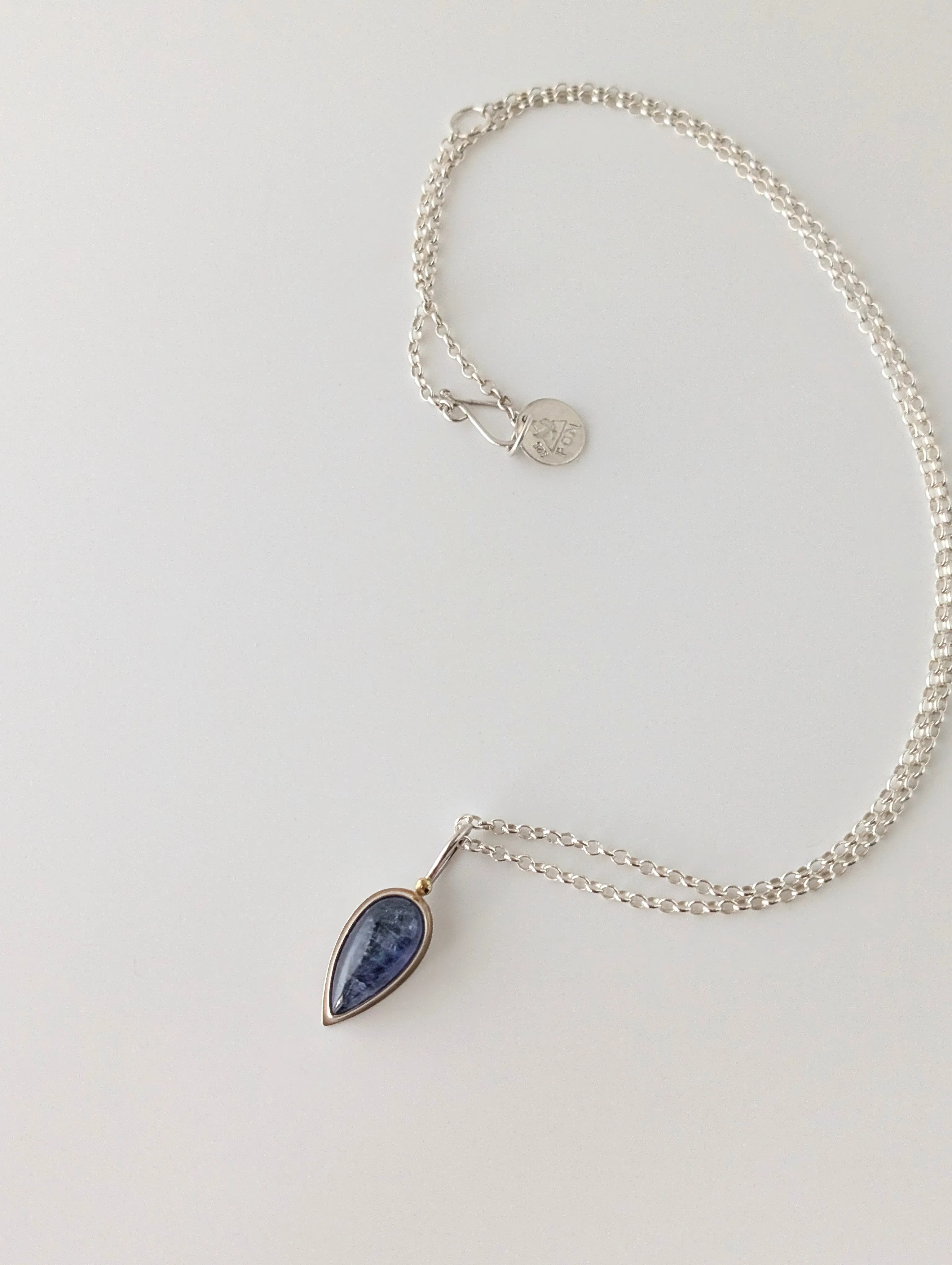 Tanzanite Talon Pendant-SS/14k