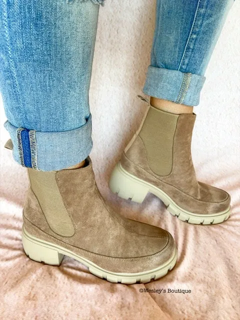 The Camden Platform Suede Booties