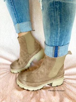 The Camden Platform Suede Booties