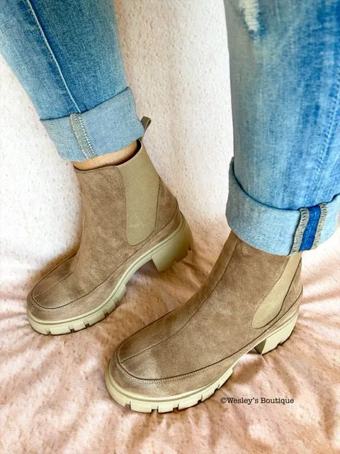 The Camden Platform Suede Booties