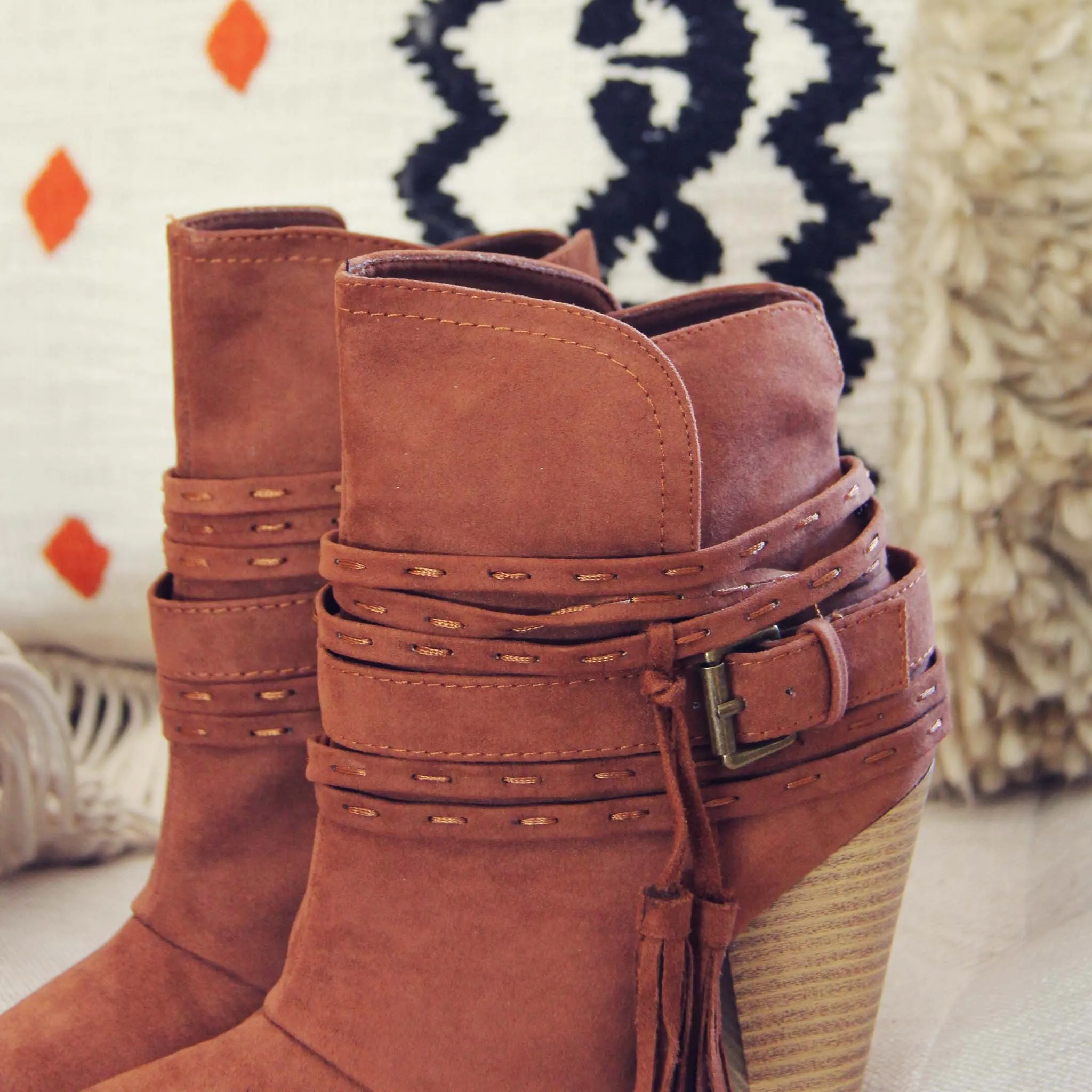 The Goldie Booties in Cognac