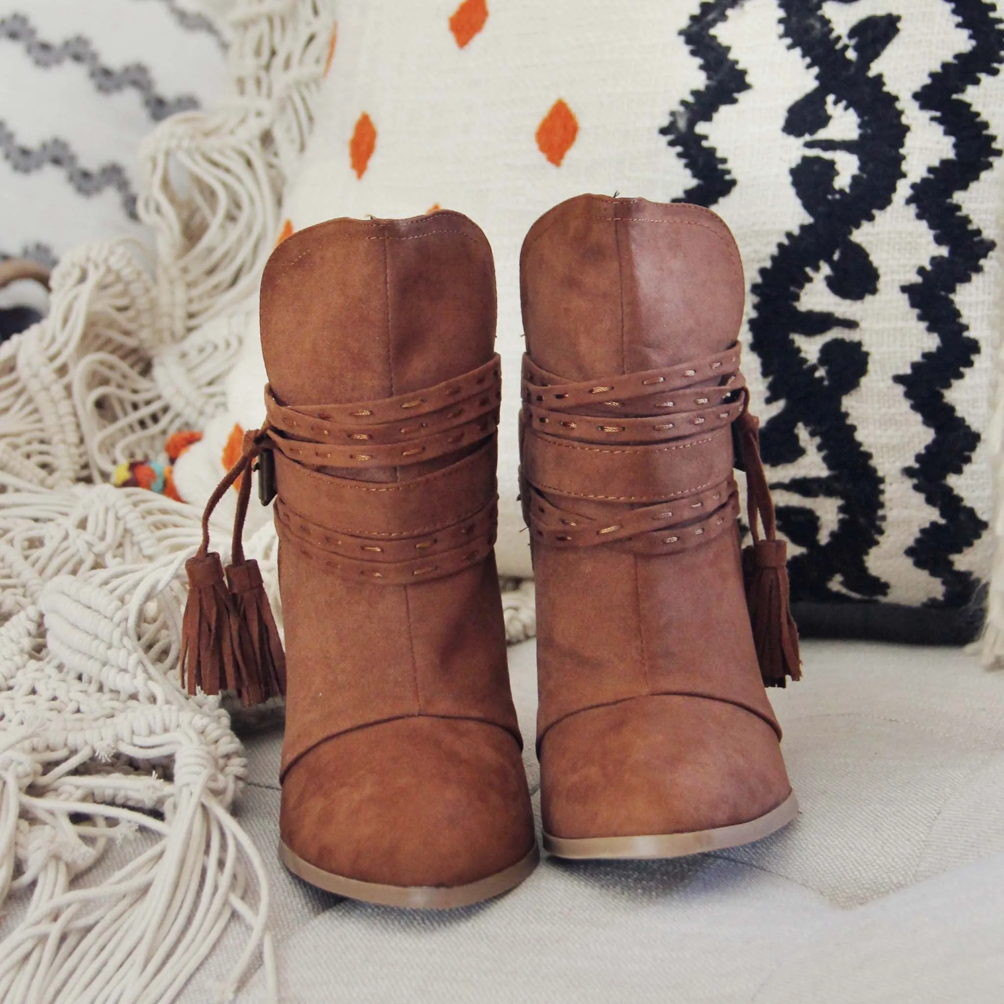 The Goldie Booties in Cognac
