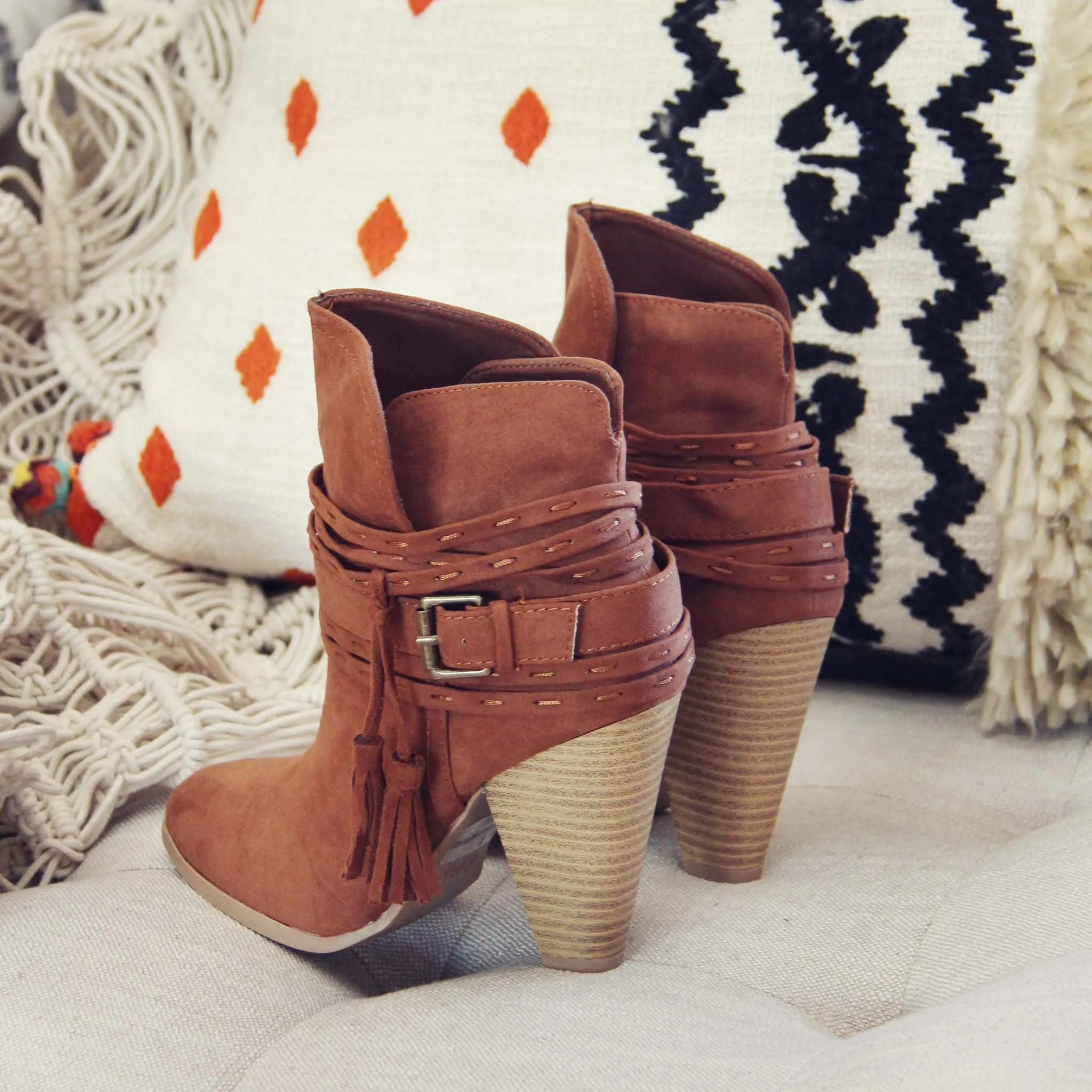 The Goldie Booties in Cognac