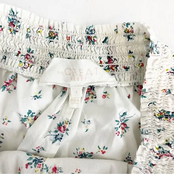 The Great Smocked Pajama Sleep Short Size Small Posy Floral