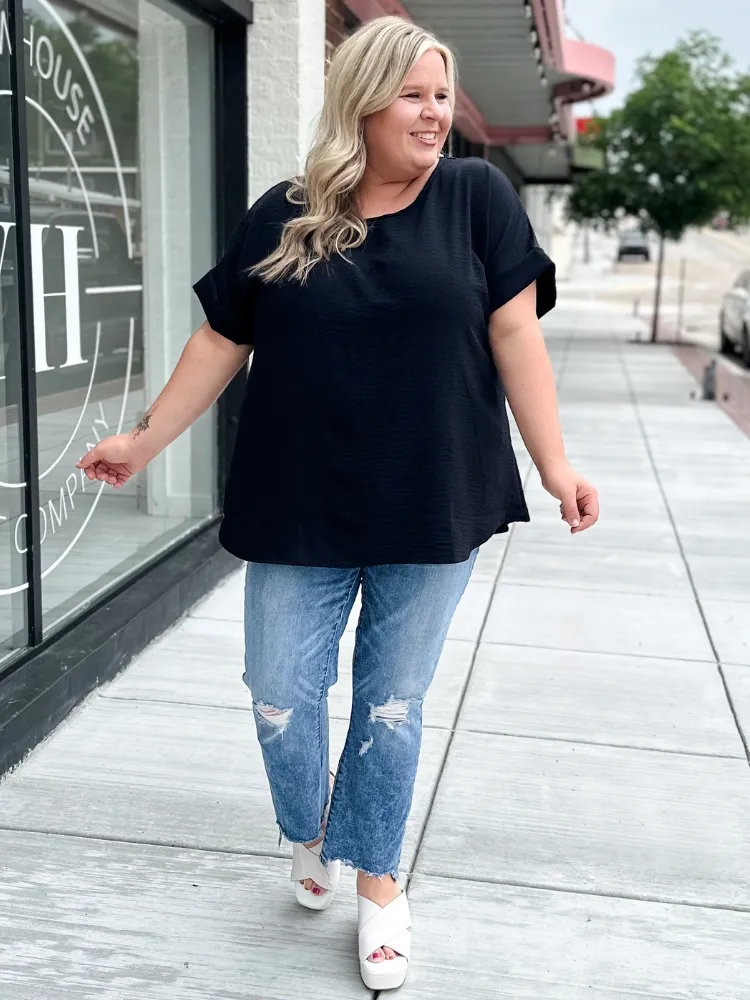 The Mollie Basic Top - Black