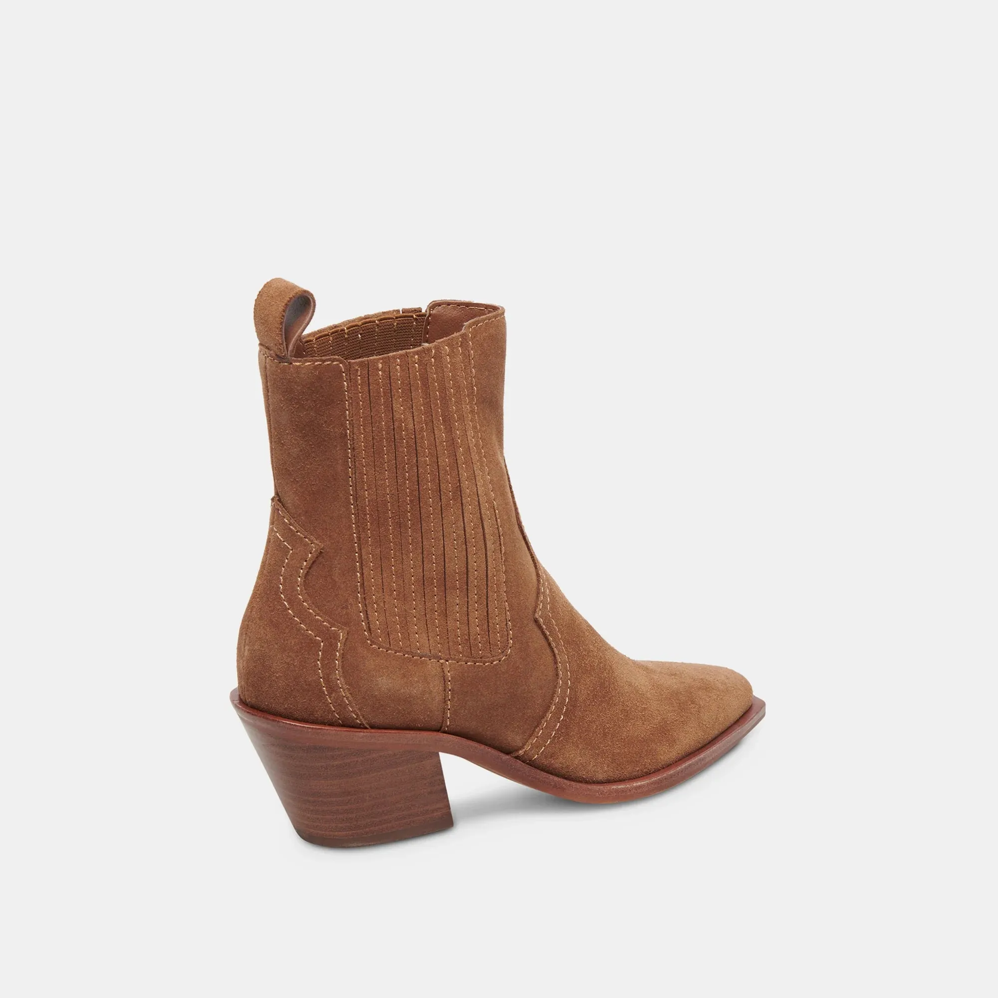 The Senna Booties by Dolce Vita - Chestnut Suede