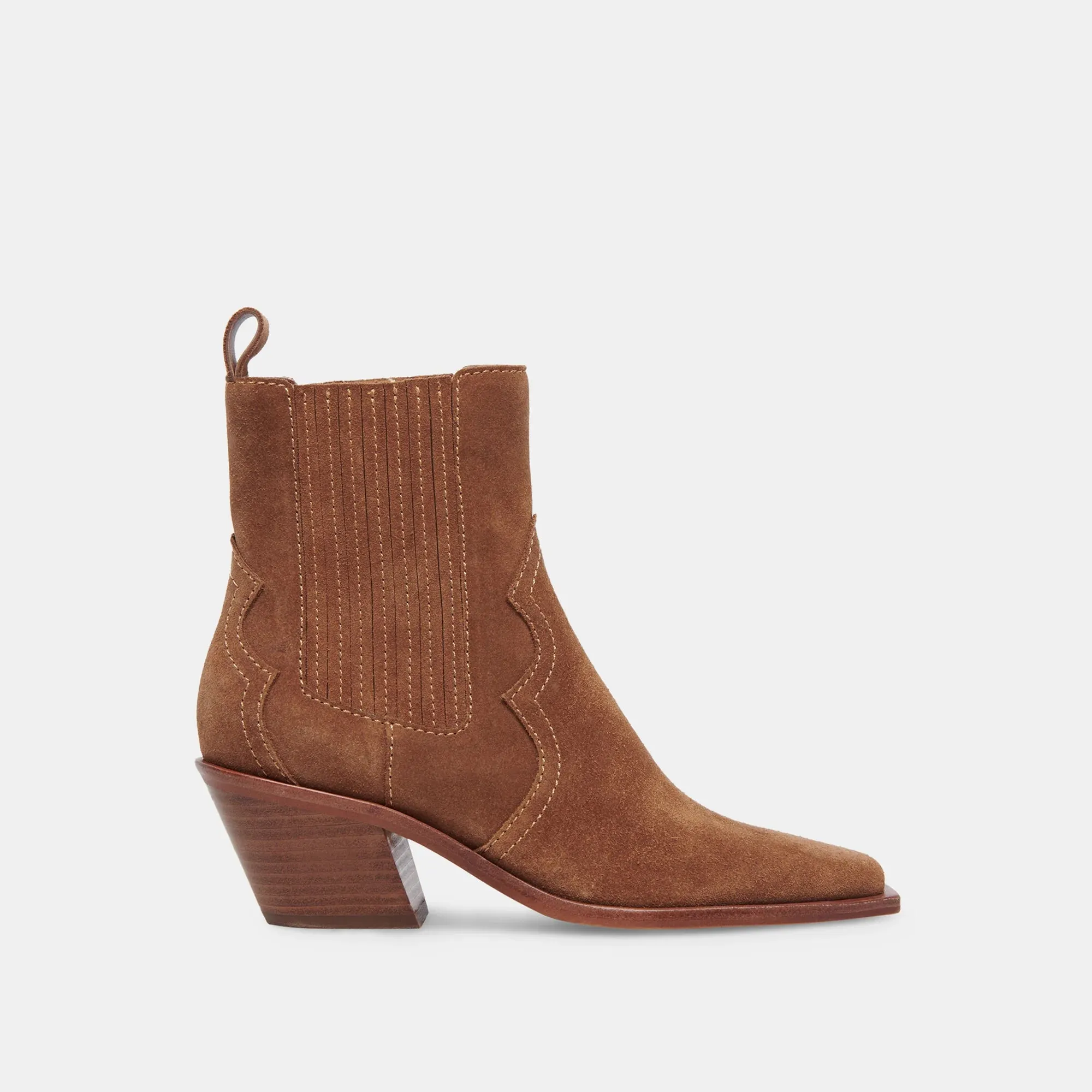 The Senna Booties by Dolce Vita - Chestnut Suede