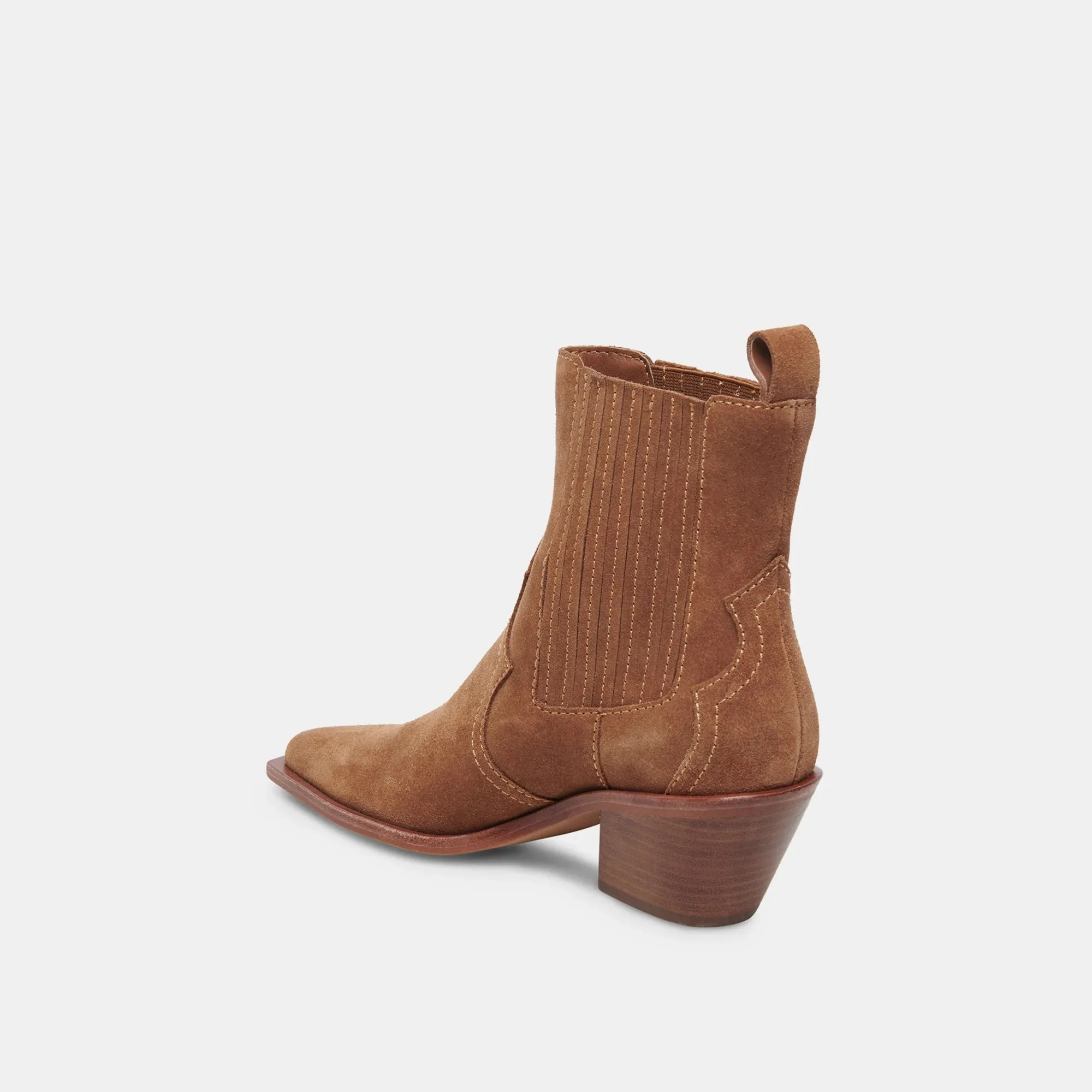 The Senna Booties by Dolce Vita - Chestnut Suede