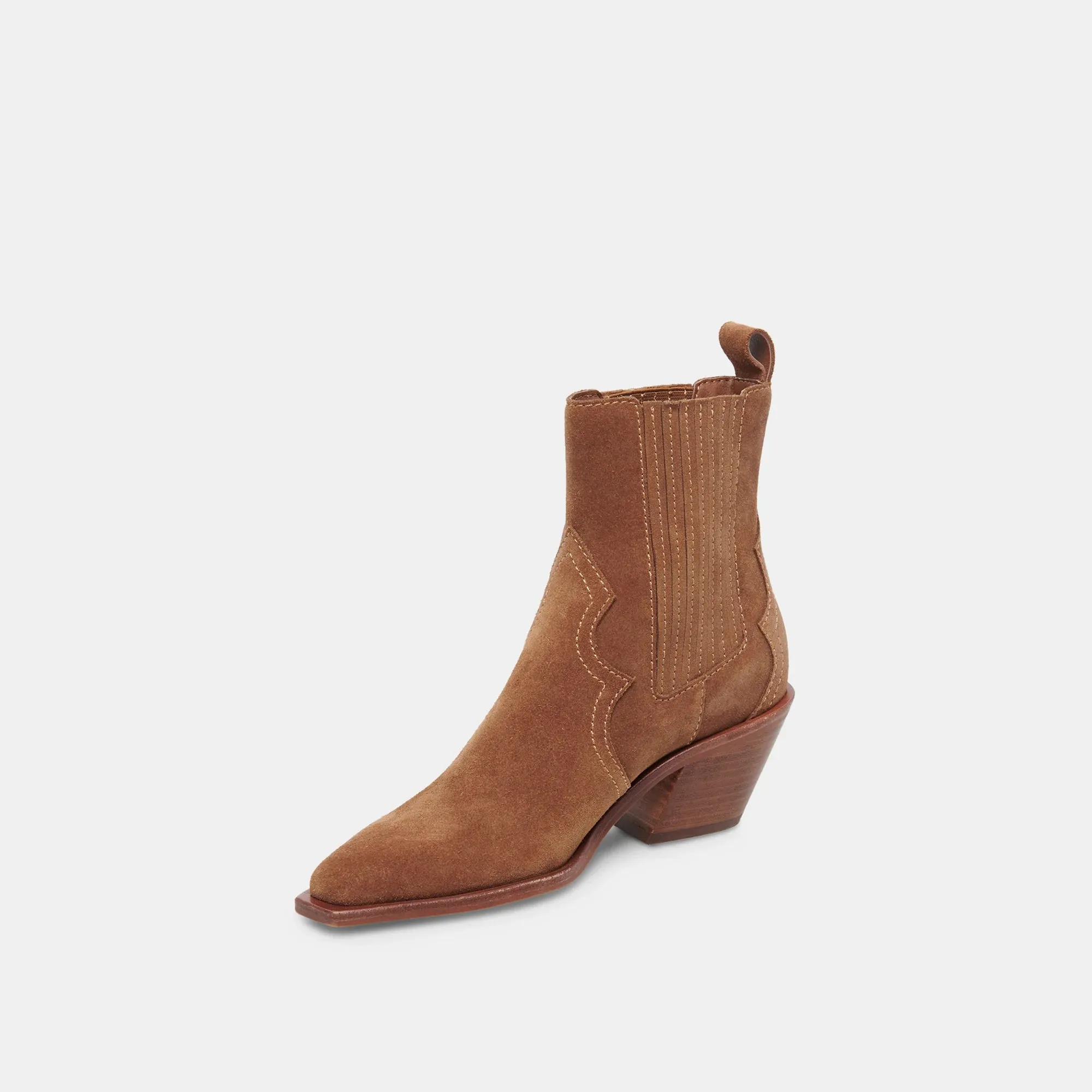 The Senna Booties by Dolce Vita - Chestnut Suede