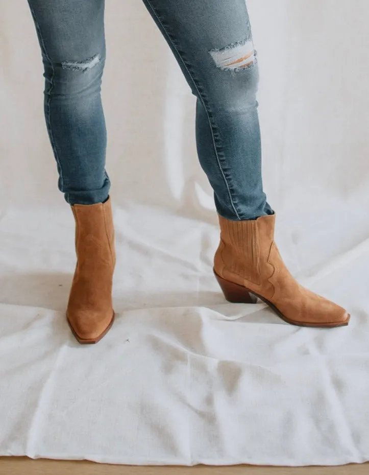 The Senna Booties by Dolce Vita - Chestnut Suede