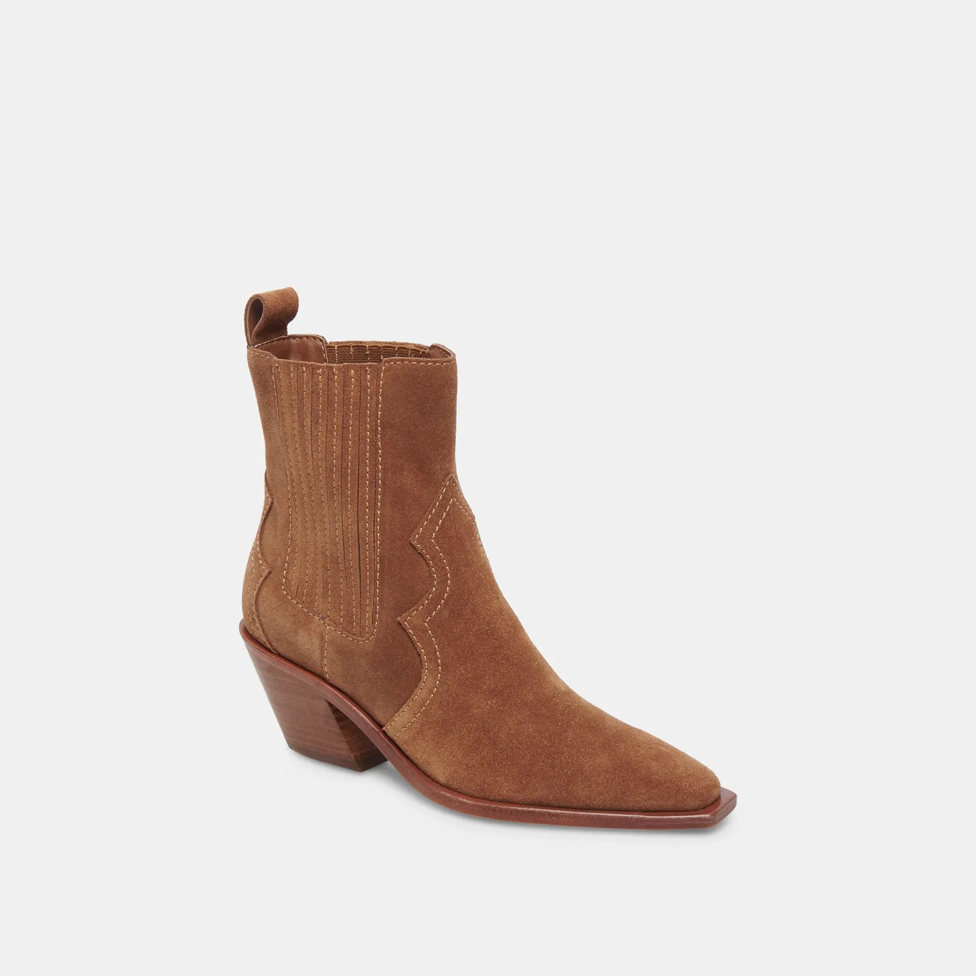 The Senna Booties by Dolce Vita - Chestnut Suede