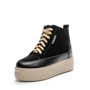 Thicksole Inner Heel Suede Short Boots GS318