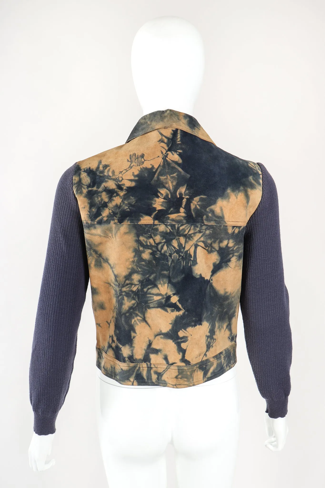 Tie Dye Tissue Suede Jacket & Skirt Set