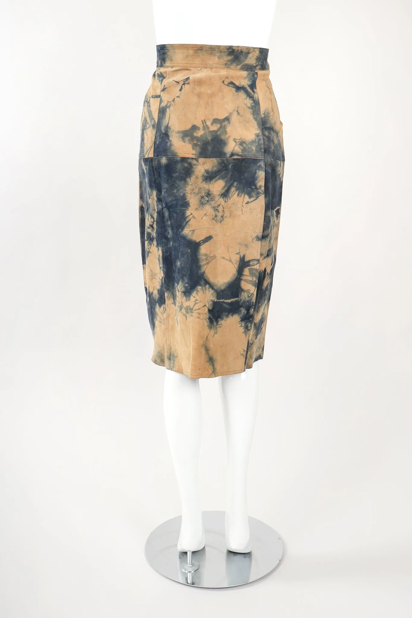 Tie Dye Tissue Suede Jacket & Skirt Set
