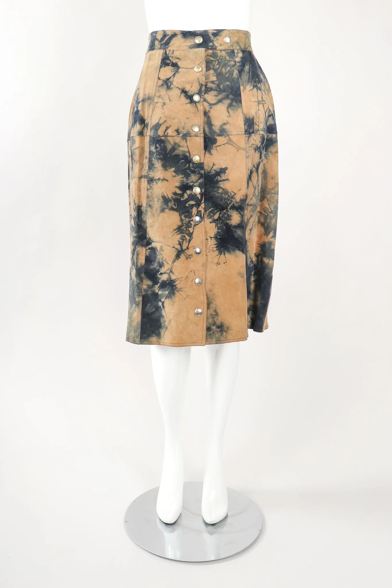 Tie Dye Tissue Suede Jacket & Skirt Set
