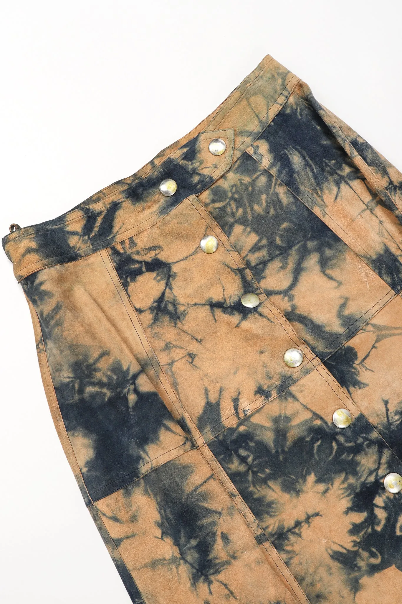 Tie Dye Tissue Suede Jacket & Skirt Set