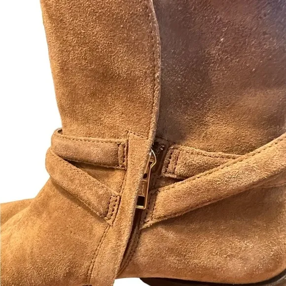 UGG AUSTRALIA Kelby Harness Ankle Boot 1019151 Golden Brown Suede Size 8…​​​