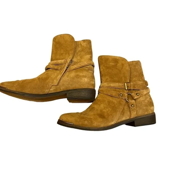 UGG AUSTRALIA Kelby Harness Ankle Boot 1019151 Golden Brown Suede Size 8…​​​