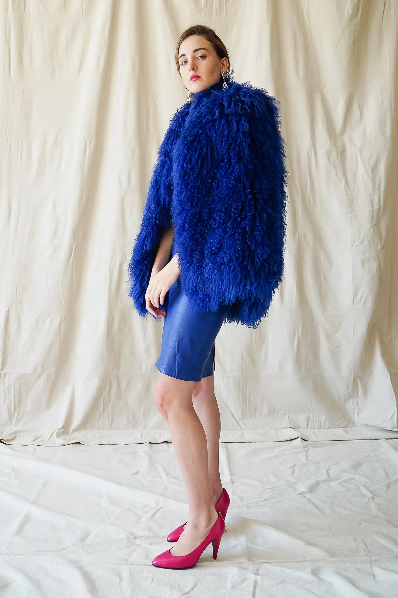 Ultramarine Mongolian Fur Vest