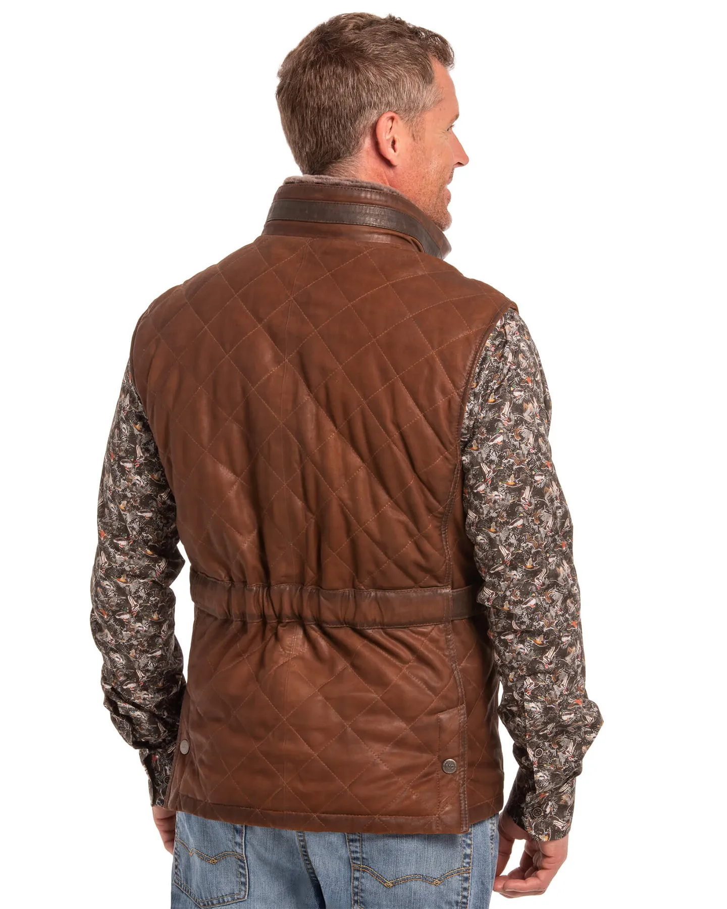 VAIL WAXED SUEDE VEST - BOURBON