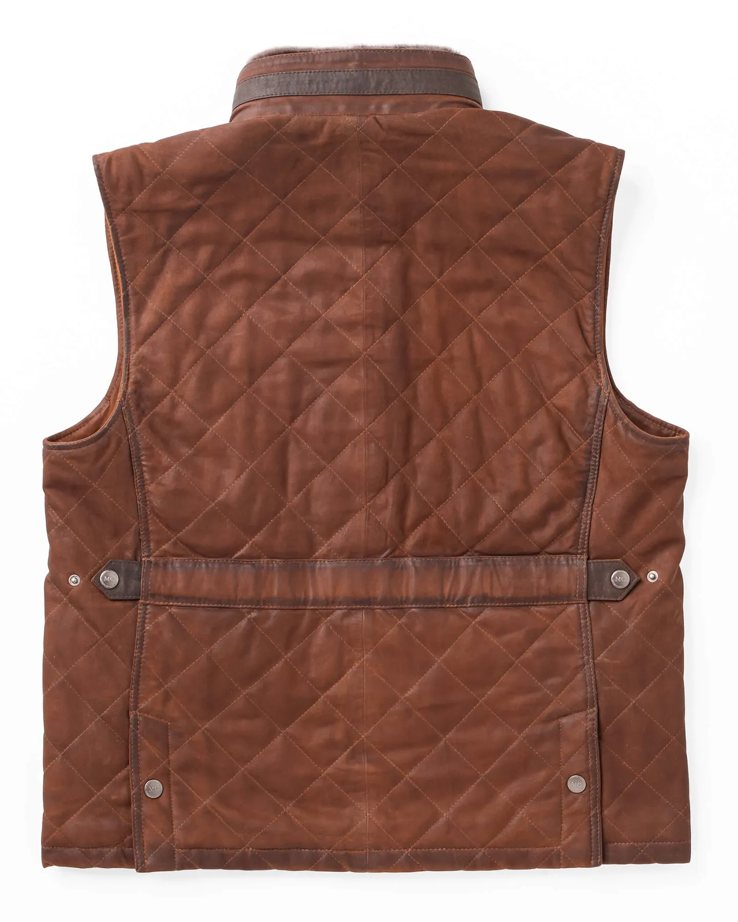 VAIL WAXED SUEDE VEST - BOURBON